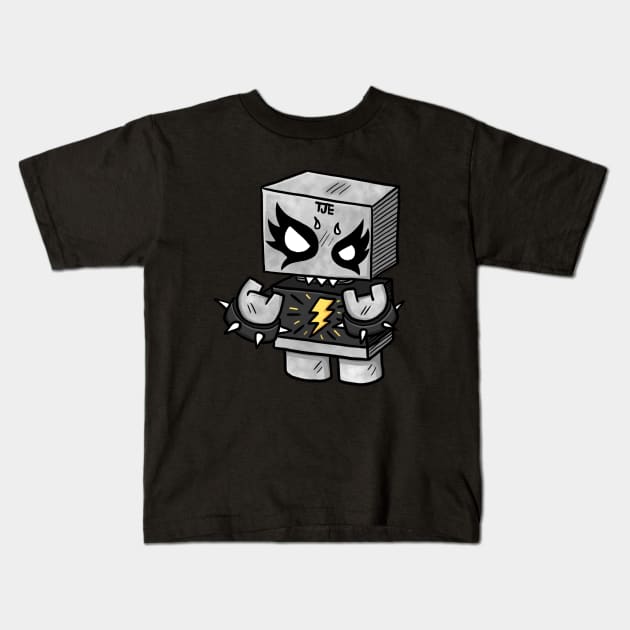 Death Metal Bot Kids T-Shirt by thejellyempire